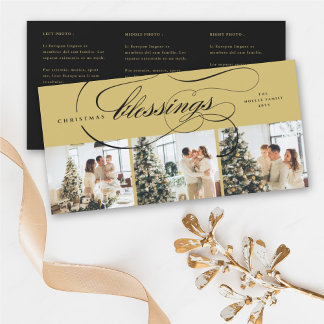 Segen Script Religiöse Weihnachten Elegantes Foto