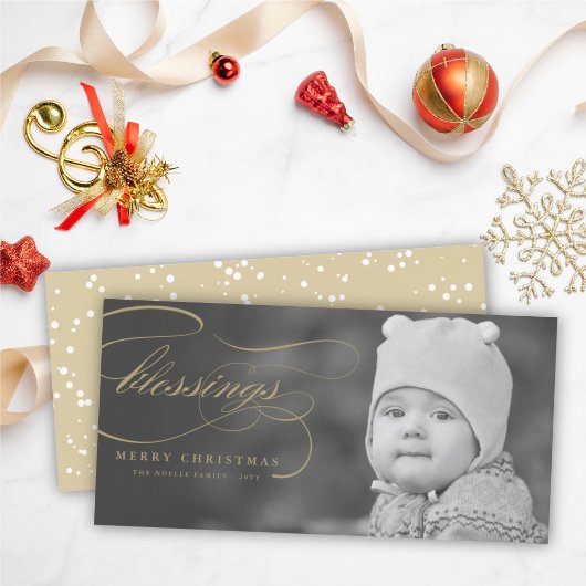 Segen Script Religiöse Weihnachten Elegantes Foto