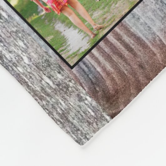 Segen Sie diese Familie mit Liebe 24 FotoCollage Fleecedecke (Ecke)