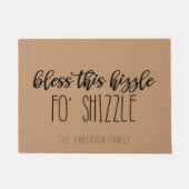 Segen Sie diese Hiszel für Shizzle Funny Family Ta Fußmatte (Vorderseite)