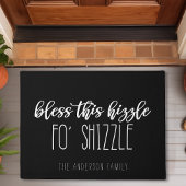 Segen Sie diese Hiszel Shizzle Funny Family Black Fußmatte