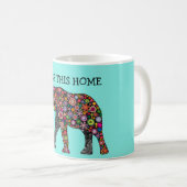 Segen Sie diese Zuhause Glück Elefant Kaffeetasse (VorderseiteRechts)