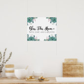 Segen Sie diese Zuhause mit Liebe und Lachen Print Poster (Küche)
