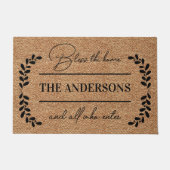 Segen Sie diese Zuhause und alle, die Personalisie Fußmatte (Vorderseite)