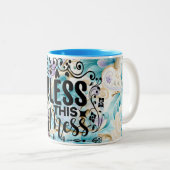 Segen Sie dieses Durcheinander Tasse (VorderseiteRechts)