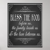 Segen Sie dieses Essen für Hochzeitsempfang Printw Poster (Vorne)