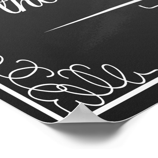 Segen Sie dieses Essen für Hochzeitsempfang Printw Poster (Ecke)