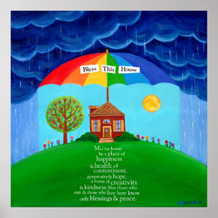 Segen Sie dieses Haus für das Zuhause Poster