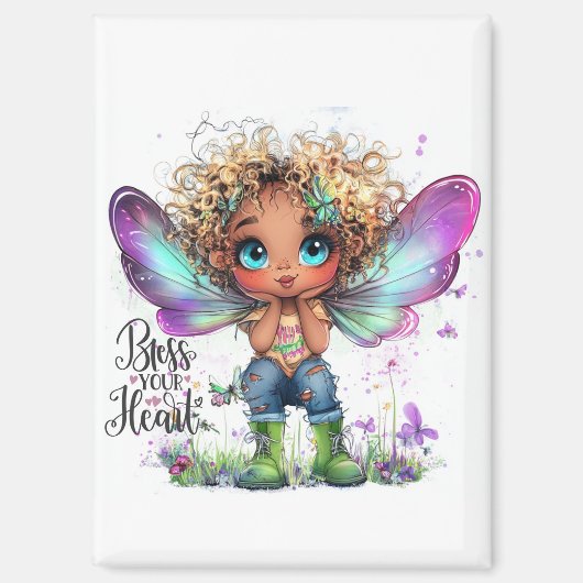 Segen Sie Ihr Herz Fairy Magnet (Vorderseite)