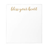 Segen Sie Ihr Herz Gold-Script Notizblock (Vorderseite)