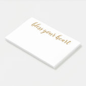 Segen Sie Ihr Herz Gold Script Post-it Klebezettel (angewinkelt)
