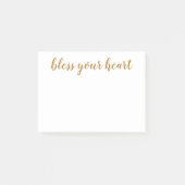 Segen Sie Ihr Herz Gold Script Post-it Klebezettel (Vorderseite)
