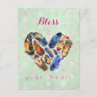 Segen Sie Ihr Herz inspirierend mit Feather Heart