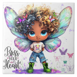 Segen Sie Ihr Herz Lil Fairy Keramik Tile Fliese