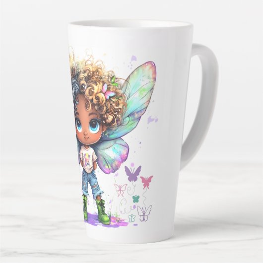Segen Sie Ihr Herz Lil Fairy Latte Tasse (Rechte Ecke)