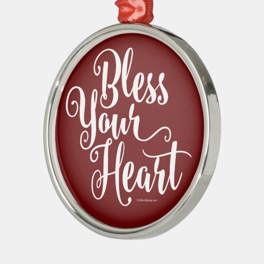 Segen Sie Ihr Herz Metal Ornament (Links)