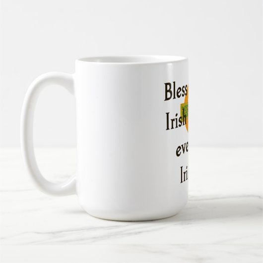 Segen Sie Ihr kleines irisches Herz - irisches Zit Kaffeetasse (Links)