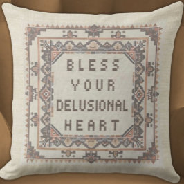 Segen Sie Ihr wahnhaftes Herz - Funny Imitats stic Kissen