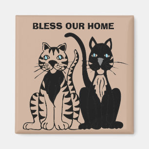 Segen Sie unsere Zuhause Cat Magnete ab Magnet