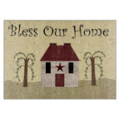 Segen Sie unsere Zuhause Cutting Board Schneidebrett (Vorderseite)