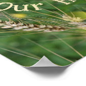 Segen Sie unsere Zuhause-getrocknete Gras Abstrakt Poster (Ecke)