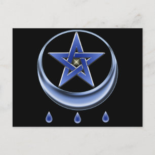 Segen-Symbol und Pentagramm-Postkarte Postkarte
