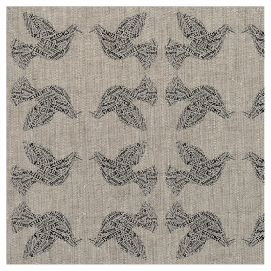 Segen-Taube, Gewebe Stoff (Muster)