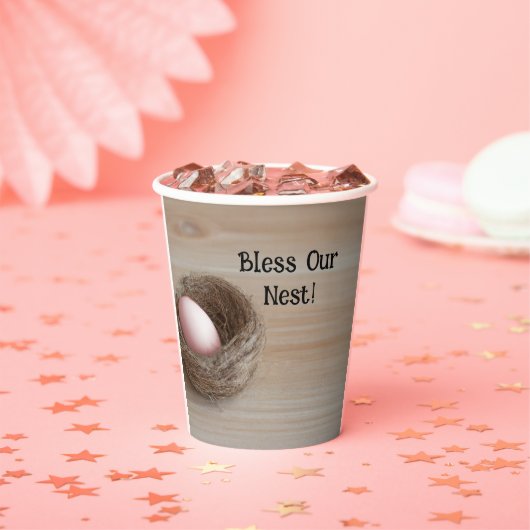 Segen unser Nest, nistendes Party Pappbecher (Insitu)