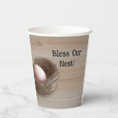 Segen unser Nest, nistendes Party Pappbecher (Rückseite)