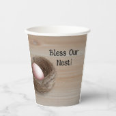Segen unser Nest, nistendes Party Pappbecher (Vorderseite)