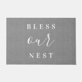 Segen unser Nest rustikal Grau Fußmatte (Vorderseite)