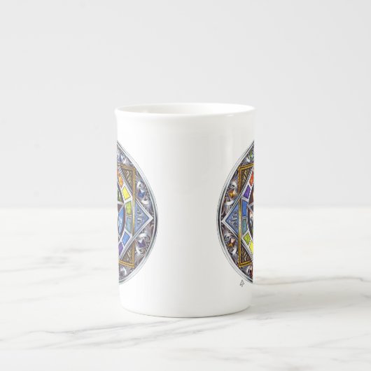Segen von Elementen - Knochensteine-China-Tasse Porzellantasse (Vorderseite)