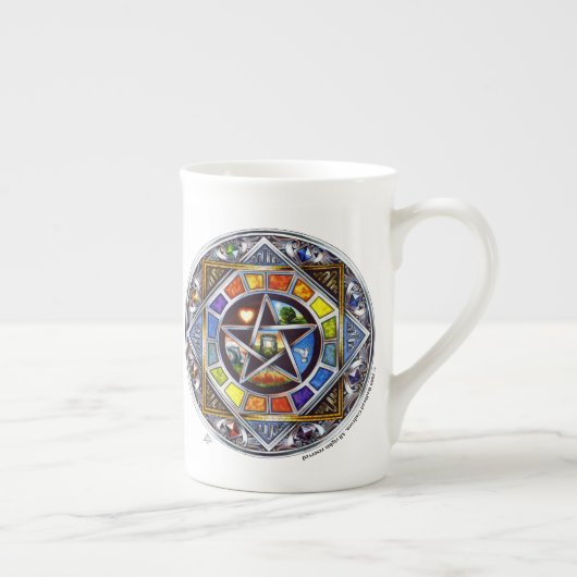 Segen von Elementen - Knochensteine-China-Tasse Porzellantasse (Rechts)