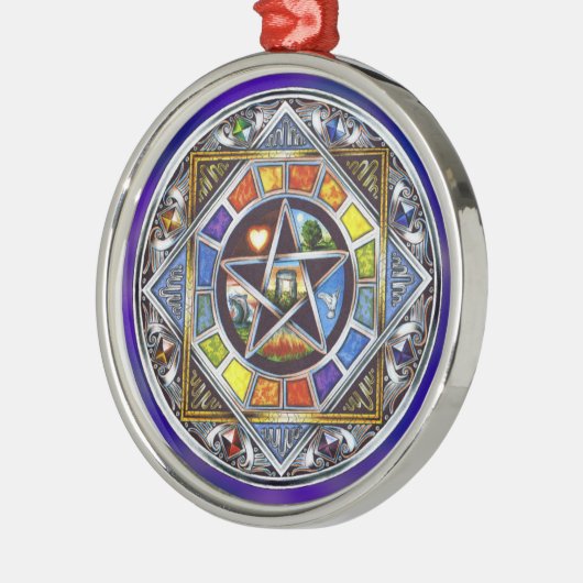 Segen von Elementen Premium Runde Ornament (Links)