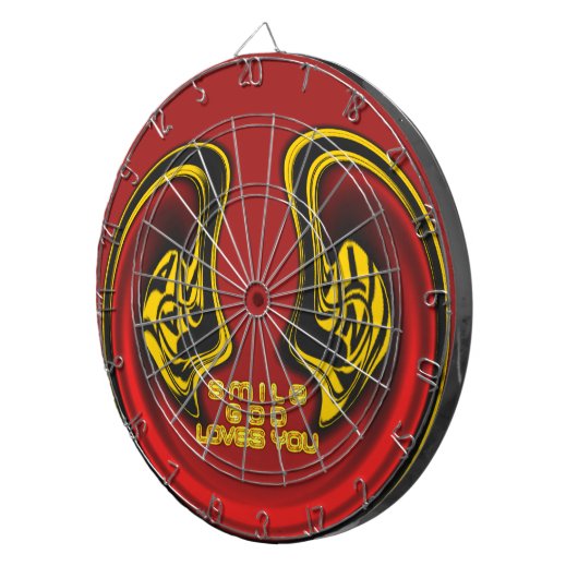 Segen von oben: Gottes Liebe spiritueller Gruß Dartscheibe (Vorderseite rechts)