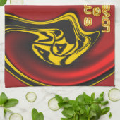 Segen von oben: Gottes Liebe spiritueller Gruß Geschirrtuch (Gefaltet)