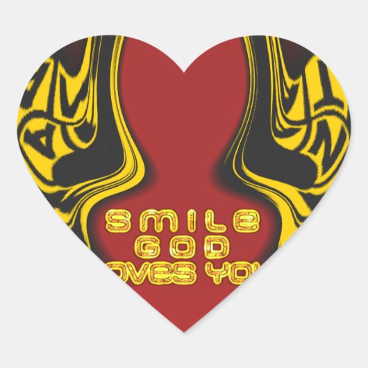 Segen von oben: Gottes Liebe spiritueller Gruß Herz-Aufkleber (Vorderseite)