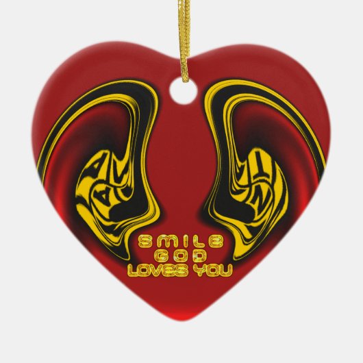 Segen von oben: Gottes Liebe spiritueller Gruß Keramikornament (Vorne)