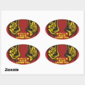 Segen von oben: Gottes Liebe spiritueller Gruß Ovaler Aufkleber (Blatt)