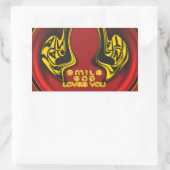 Segen von oben: Gottes Liebe spiritueller Gruß Rechteckiger Aufkleber (Tasche)