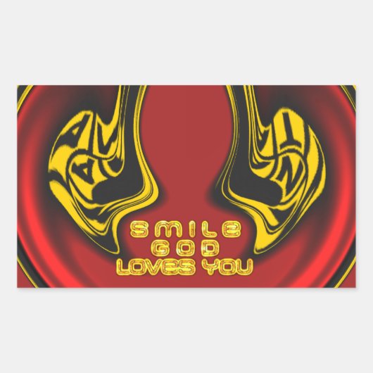 Segen von oben: Gottes Liebe spiritueller Gruß Rechteckiger Aufkleber (Vorderseite)