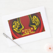 Segen von oben: Gottes Liebe spiritueller Gruß Rechteckiger Aufkleber (Umschlag)