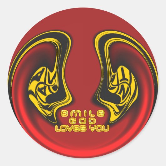 Segen von oben: Gottes Liebe spiritueller Gruß Runder Aufkleber (Vorderseite)