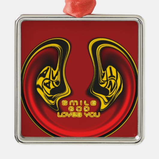 Segen von oben: Gottes Liebe spiritueller Gruß Silbernes Ornament (Vorne)