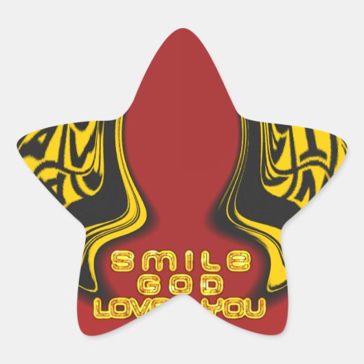 Segen von oben: Gottes Liebe spiritueller Gruß Stern-Aufkleber (Vorderseite)