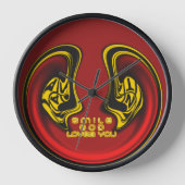 Segen von oben: Gottes Liebe spiritueller Gruß Uhr (Vorderseite)