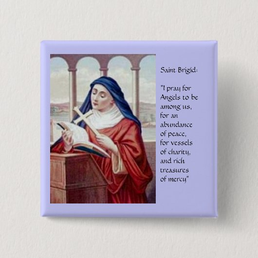 Segen von Saint Brigid Button (Vorderseite)