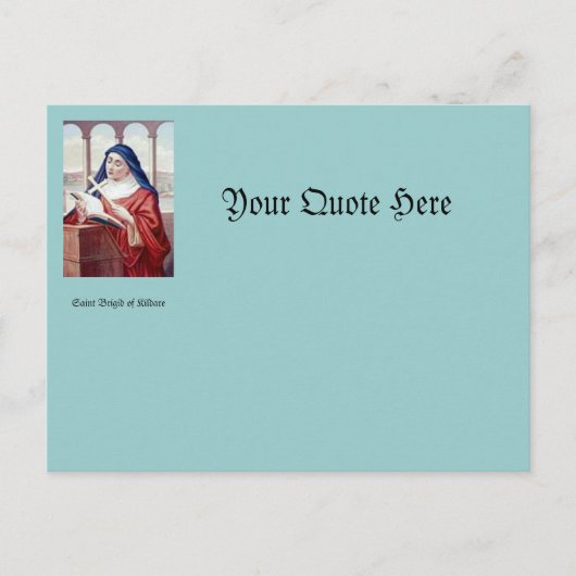 Segen von Saint Brigid Postkarte (Vorderseite)