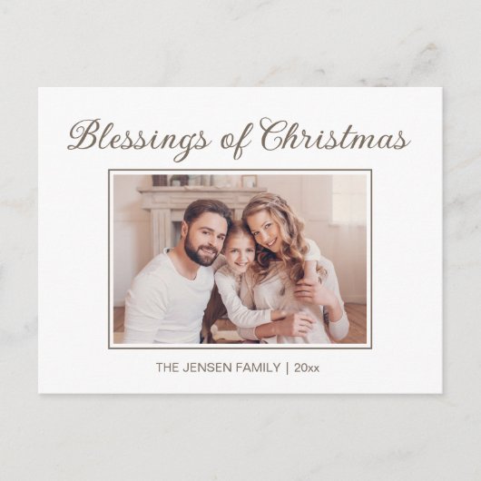 Segen Weihnachten Modernes Foto Feiertag Jahr (Vorderseite)