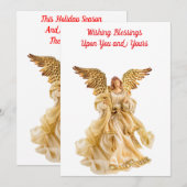 Segen Weihnachtskarte Feiertagskarte (Vorne/Hinten)